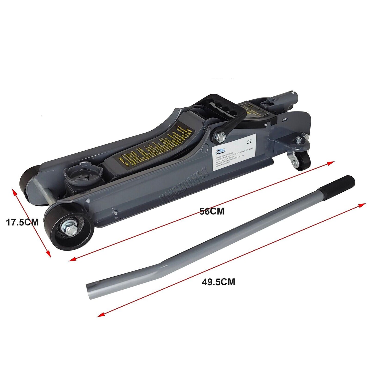 2 Ton 2000KG Hydraulic Floor Lift Car Van Trolley Jack Low Profile Garage Tool