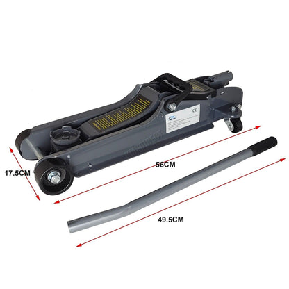 2 Ton 2000KG Hydraulic Floor Lift Car Van Trolley Jack Low Profile Garage Tool