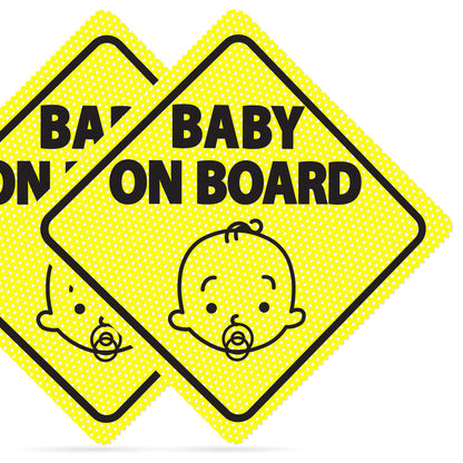 2 Baby on Board Sticker Car Signs Decal for Child Children Window Safety Warning