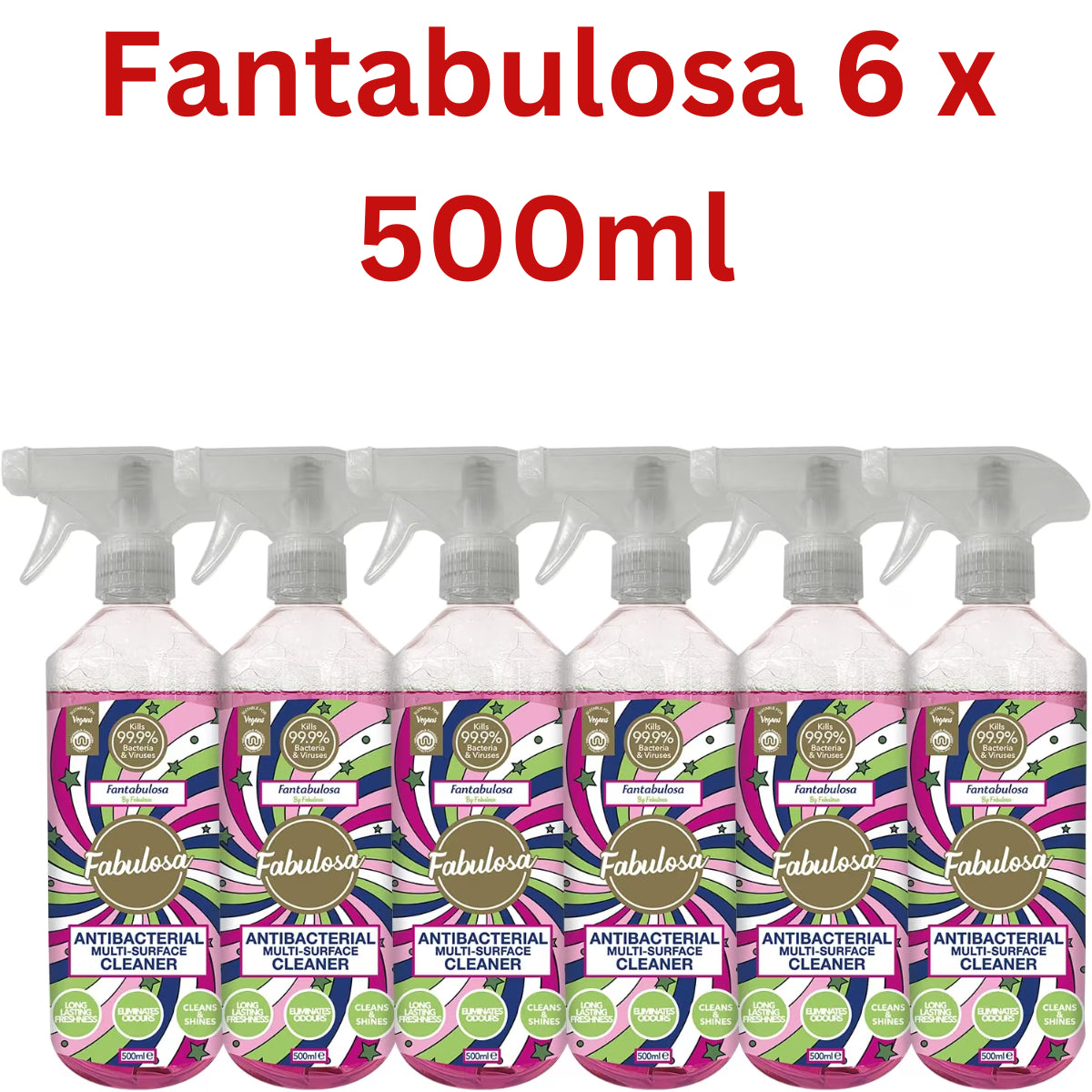 Fabulosa Anti-Bacterial Disinfectant Spray All Purpose Cleaner 6 X 500Ml UK