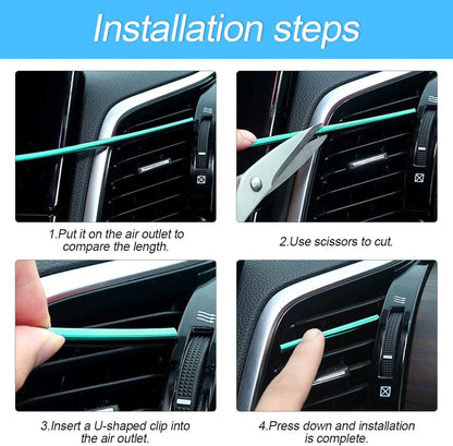 20 PCS Car Air Conditioner Decoration Strip, DIY Air Vent Outlet Trim Strip Bendable Car Interior Accessories, Car Molding Strip for Most Air Vent Outlet (Blue) UK SELLER. FAST DELIVERY