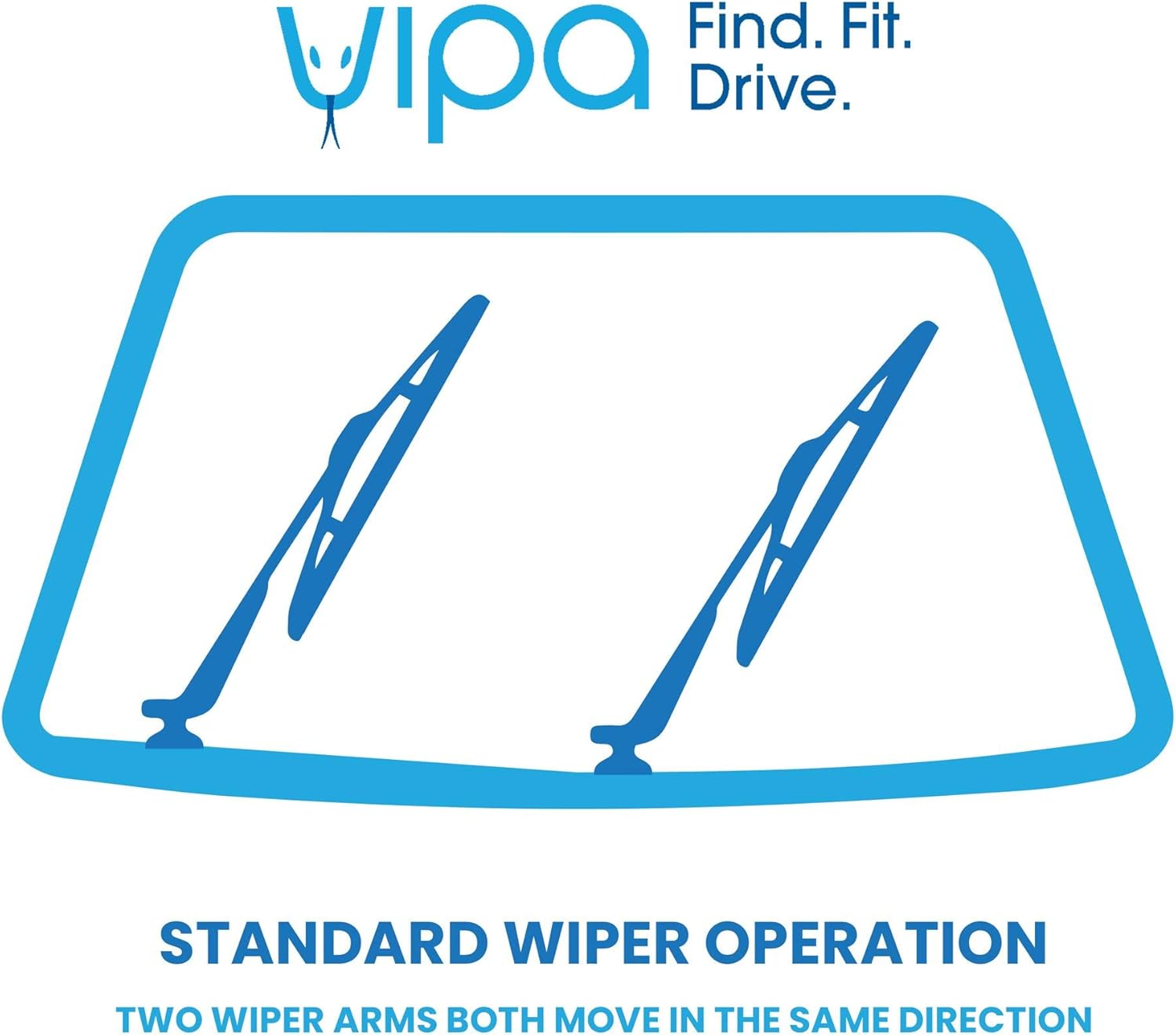 Vipa VisionGuard Wiper Blade Kit Compatible with Land Rover Discovery Sport (Sep 2014 Onwards  )