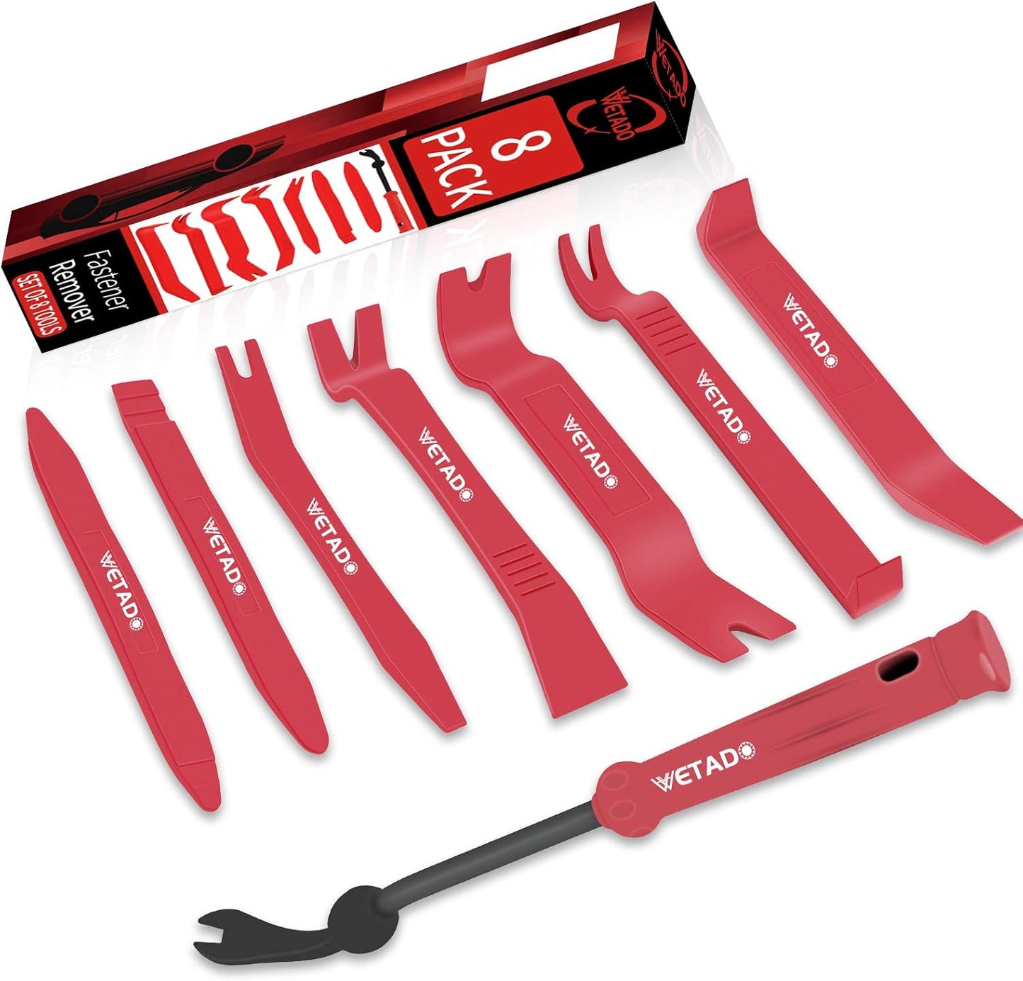 AutoTrim Pro: Complete Upholstery Repair and Fastener Removal Kit (8PCS Red)