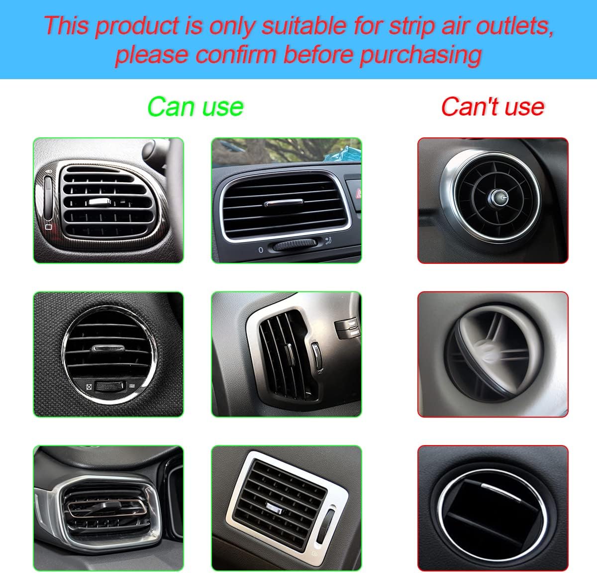 20 PCS Car Air Conditioner Decoration Strip, DIY Air Vent Outlet Trim Strip Bendable Car Interior Accessories, Car Molding Strip for Most Air Vent Outlet (Blue) UK SELLER. FAST DELIVERY