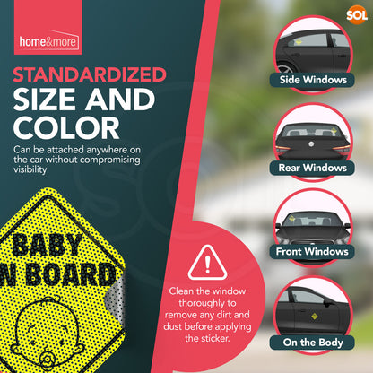 2 Baby on Board Sticker Car Signs Decal for Child Children Window Safety Warning