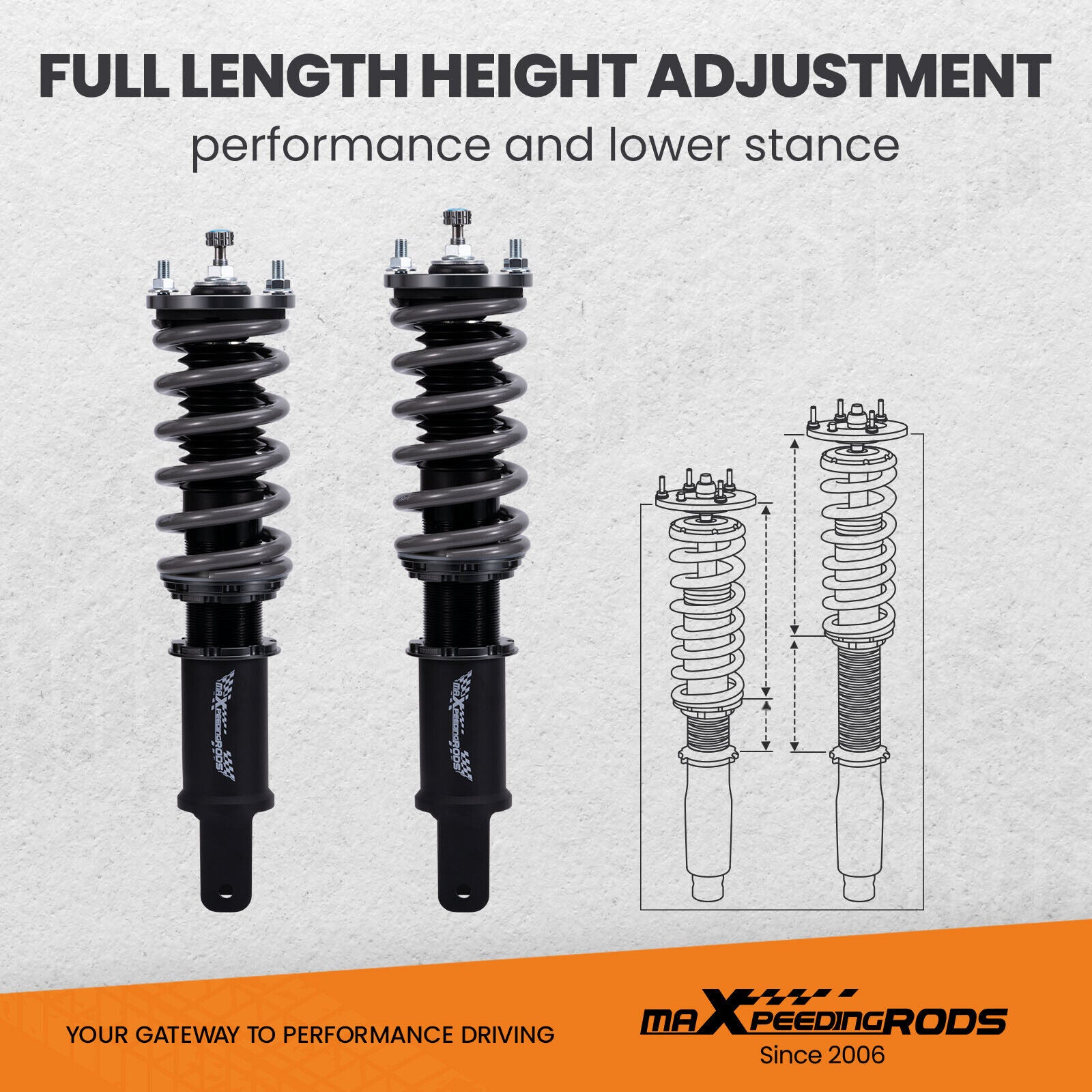 Coilovers Suspension Kit for Honda Civic MK6 VI EJ EK EM 1996-00 ED EE EF EH CRX