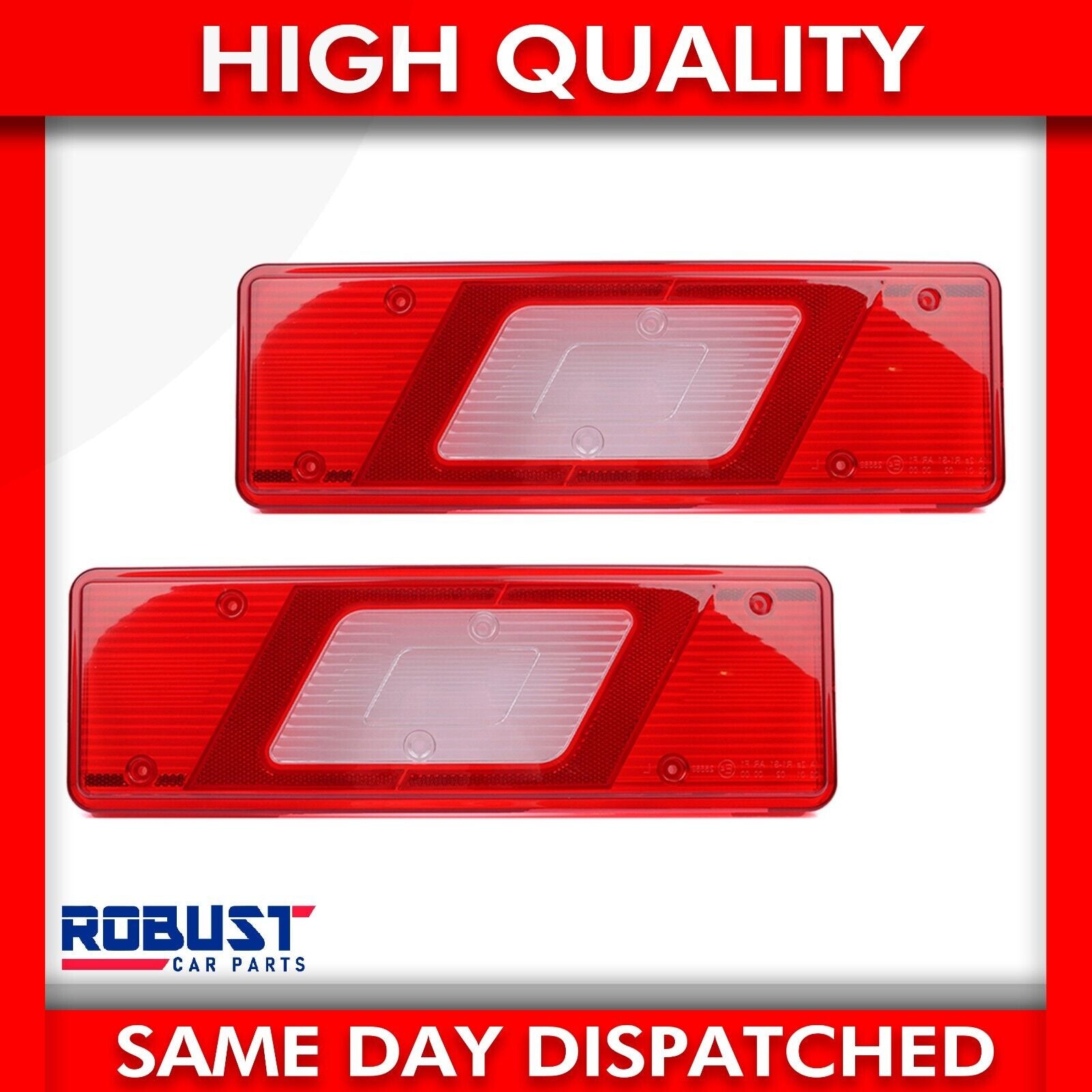 REAR LIGHT LAMP LENS RIGHT & LEFT for FORD TRANSIT TIPPER MK8 1831334 (2013+ON)