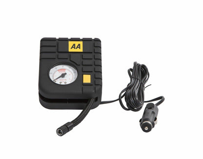 AA 12V Car Tyre Air Compressor Inflator LED Pump Pressure Gauge Cigarette Socket