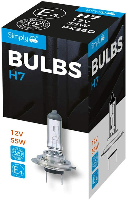 H7 Bulbs 477 499 12V 55W Px26D Car Headlight Halogen Bulb New Boxed * 10 PACK *