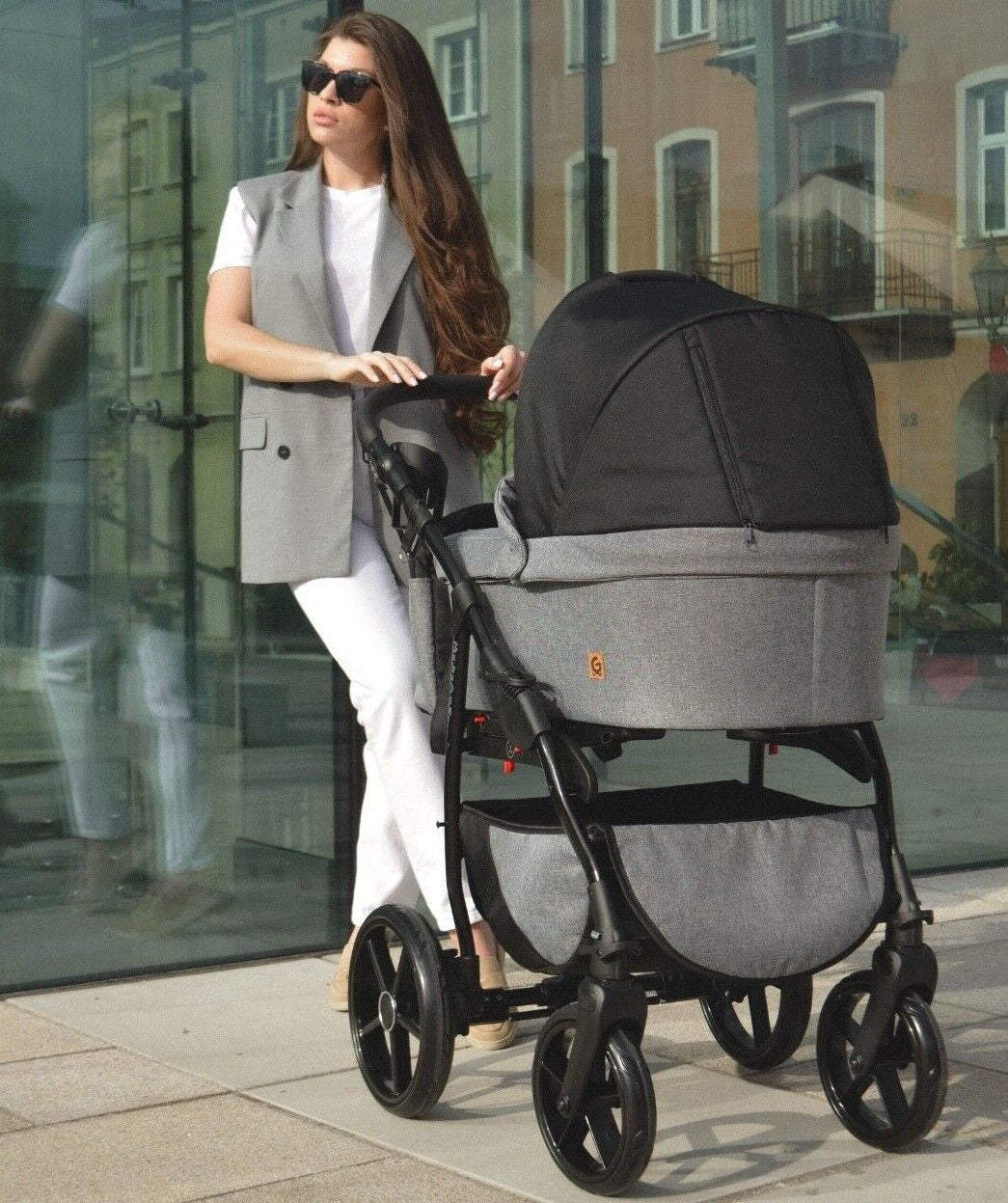 Gagadumi Boston 3-In-1 Pram Travel System - Lightweight Foldable Baby Pushchair