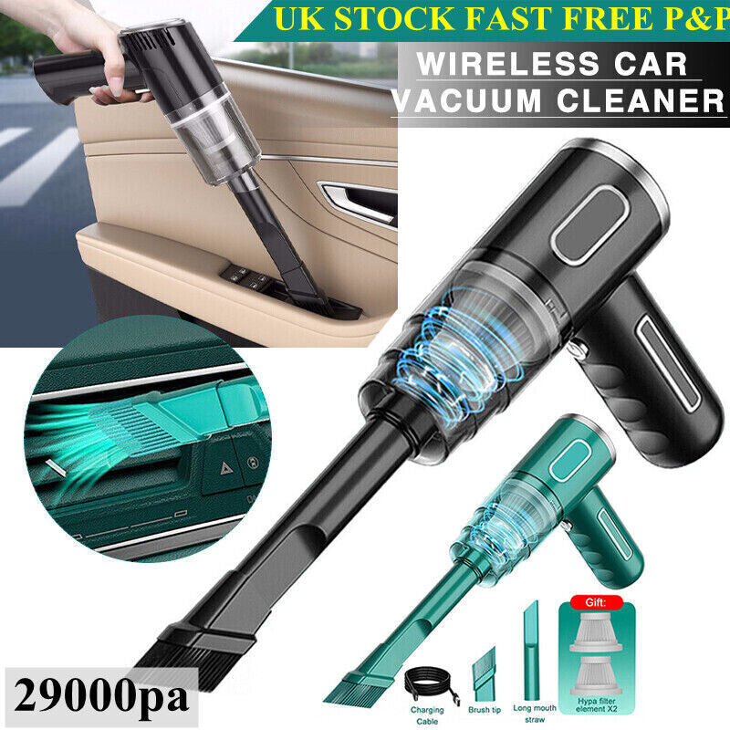 29000Pa Powerful Car Vacuum Cleaner Wet/Dry Cordless Strong Suction Handheld UK