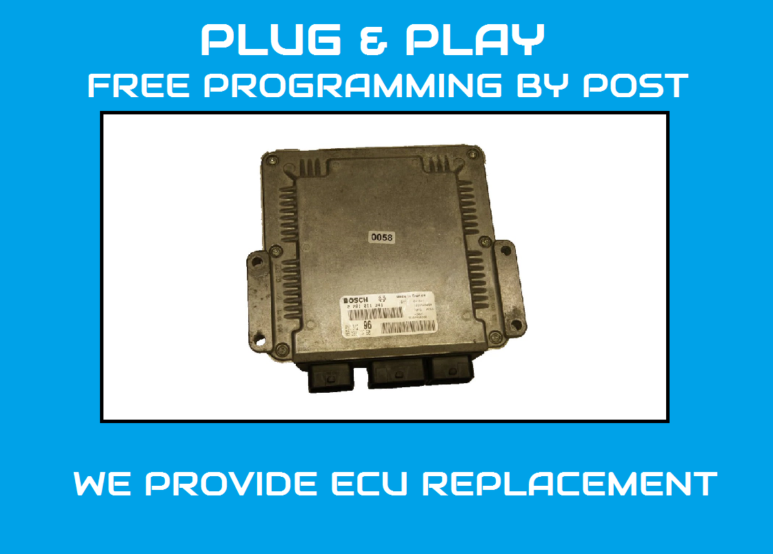 ECU PEUGEOT 307  0281011341 9653873280 PLUG AND PLAY - Glasgow Car Parts Store 