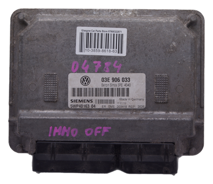 03E906033 VW ECU 03E 906 033 PLUG AND PLAY IMMO OFF