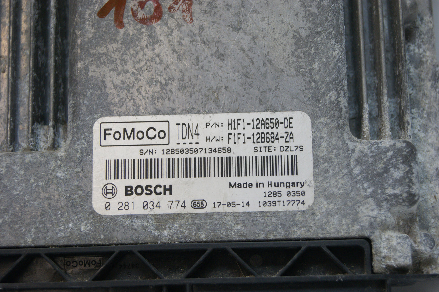 Ford Focus 1.5 Diesel ECU H1F1-12A650-DE F1F1-12B684-ZA, 0281034774