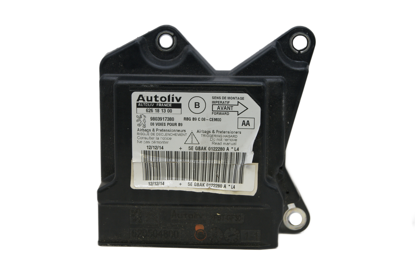 PEUGEOT PARTNER BERLINGO AIR BAG CONTROL MODULE 9803917380