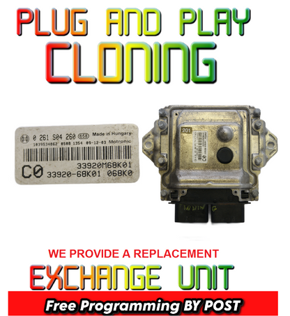 Suzuki Alto Nissan Pixo ECU Bosch 0261S04260 33920-68k01 / CO Plug & Play Exchange unit – Free Programming BY Post