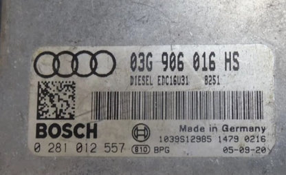 03G906016HS 0281012557 AUDI TDI ECU PLUG & PLAY IMMO OFF