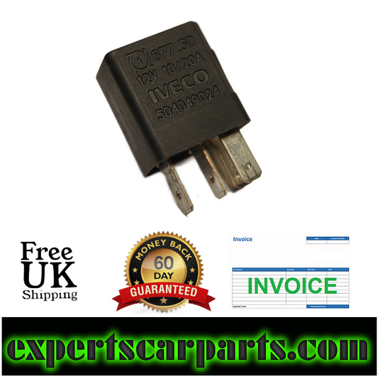 139-Iveco Daily (97-14) 5-Pin Multi-Use Black Relay 504049024 10/20A 677.50 12V