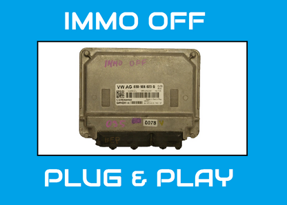 03D906023Q    ECU Audi VW Skoda Seat   IMMO OFF PLUG & PLAY. CONTINENTAL ECU - Glasgow Car Parts Store 