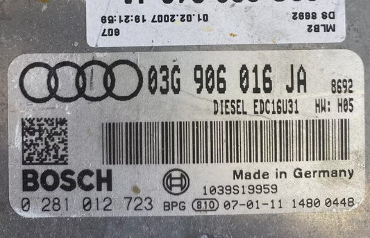 03G906016JA 0281012723 AUDI ECU PLUG & PLAY IMMO OFF