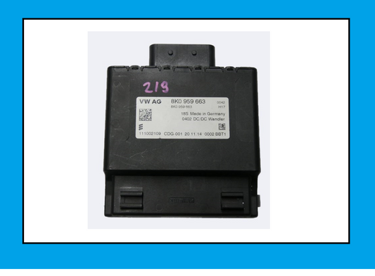 AUDI A3 8P A4 B8 8K A5 8T VOLTAGE STABILISER CONTROL MODULE ECU 8K0959663