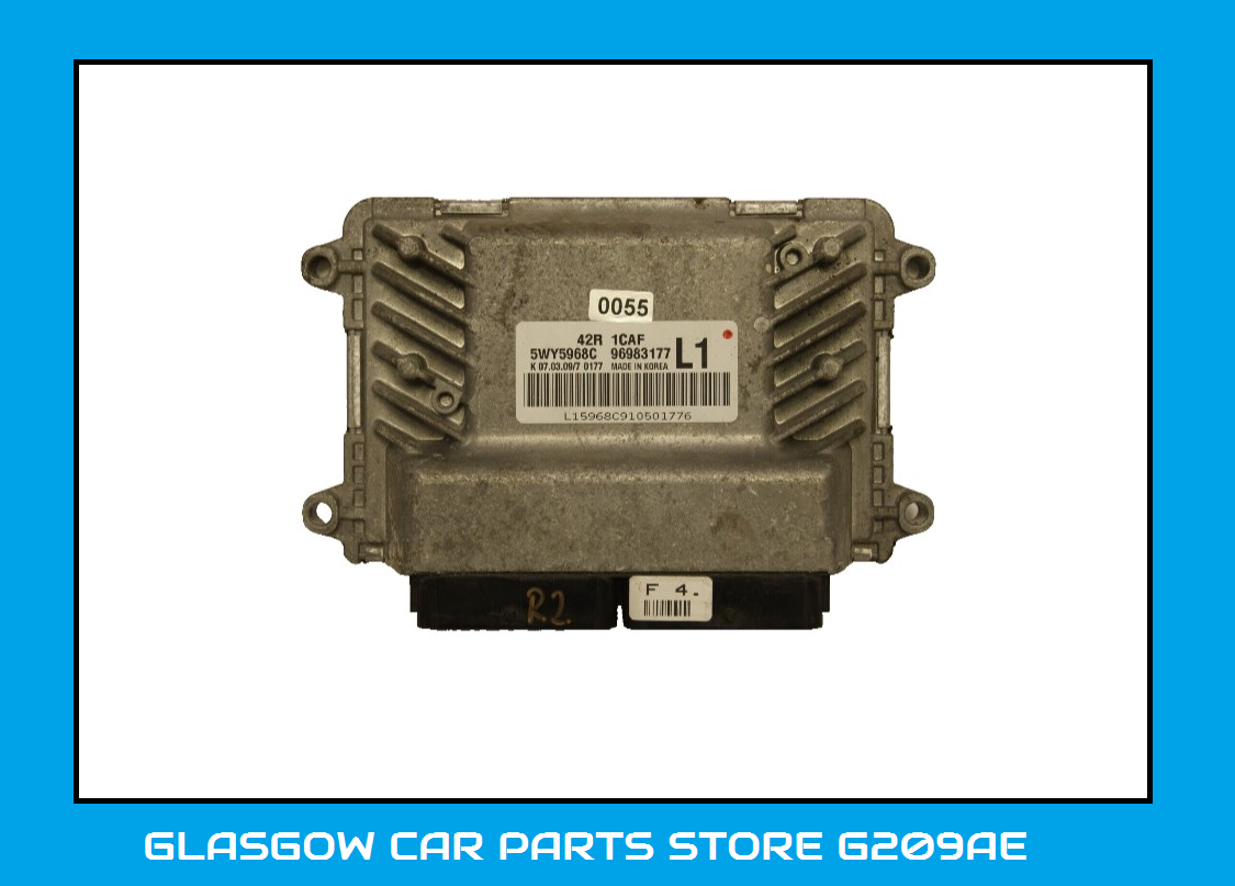 CHEVROLET AVEO 1.2 LS ENGINE ECU 5WY5968C 96983177 L1 PLUG AND PLAY - Glasgow Car Parts Store 