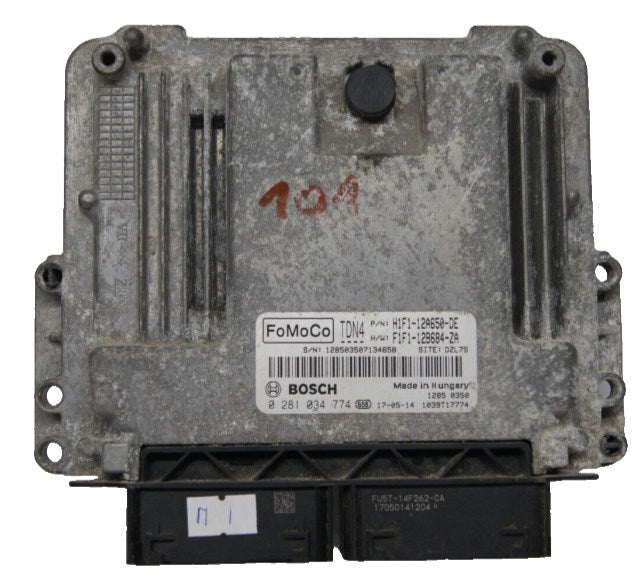 FORD FOCUS ECUI H1F112A650DE 0281034774  PLUG AND PLAY CLONING BY POST - Glasgow Car Parts Store 