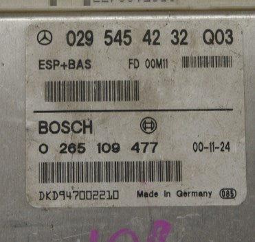 Mercedes  Esp Control Unit 0295454232 0265109477 - Glasgow Car Parts Store 