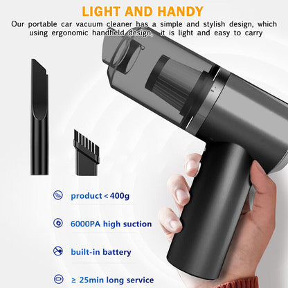 Rechargeable Wireless Vacuum Cleaner Car Handheld Vaccum Mini Power Suction USB