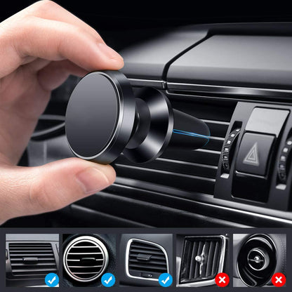 Car Magnetic Phone Holder Air Vent Mount Bracket Universal Airvent Fan Mobile X