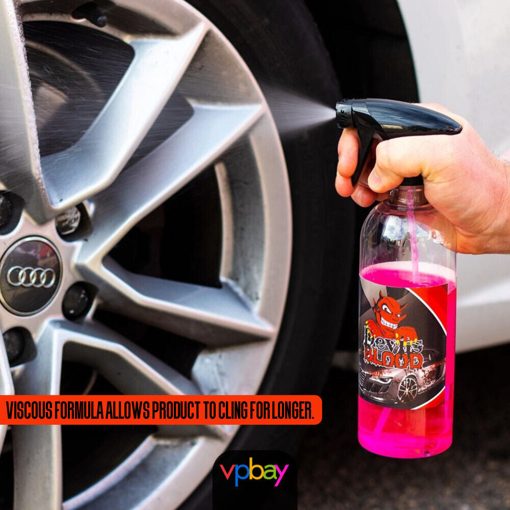 DEVILS BLOOD WHEEL CLEANER CAR AUTO ALL PAINT * NEXT DAY DELIVERY* V15 X 500ML