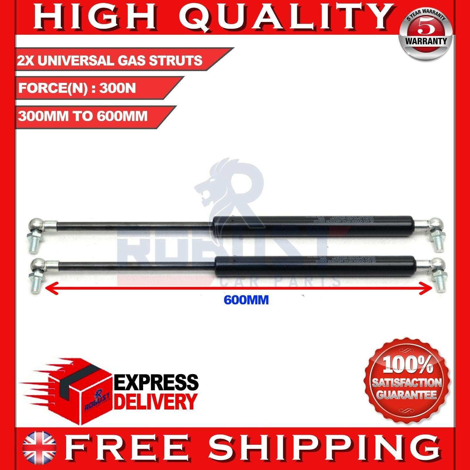 2X UNIVERSAL GAS STRUTS SPRINGS 300/350/400/45