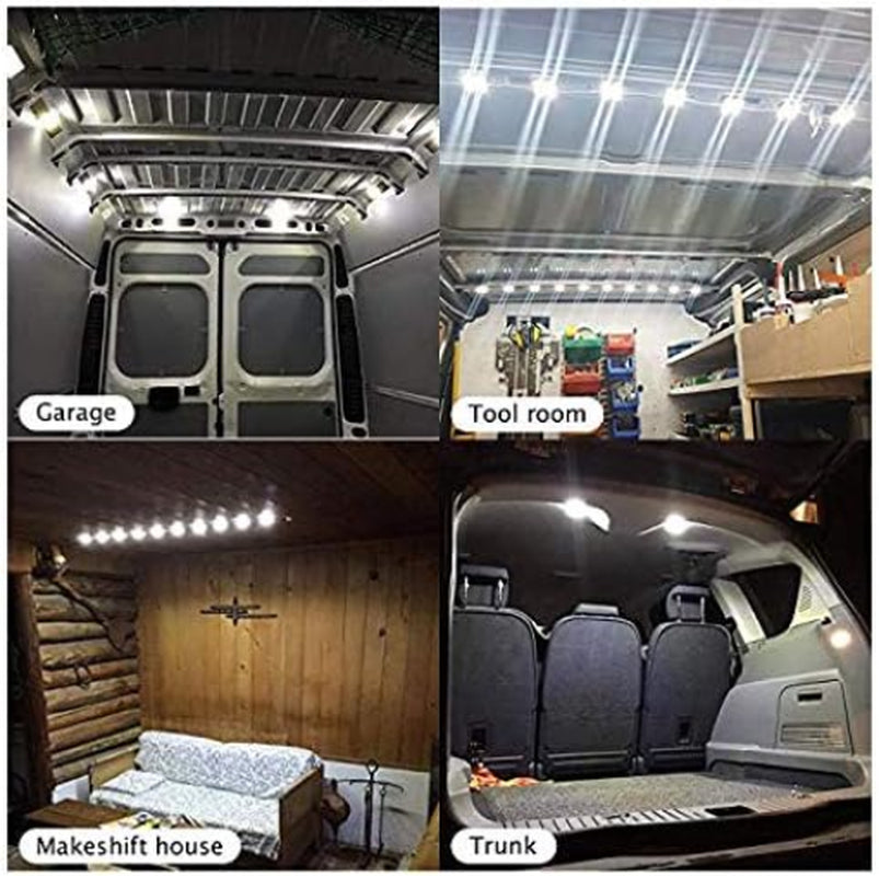 Caxmtu 60 LED Car Interior Light Bright White Dome Lamp Ceiling Lights Kit For