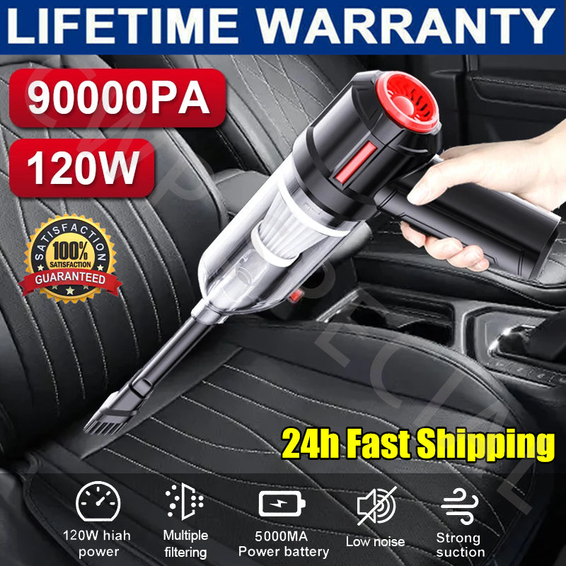 Powerful Car Vacuum Cleaner Wet/Dry Cordless Strong Suction Handheld Cleaning UK