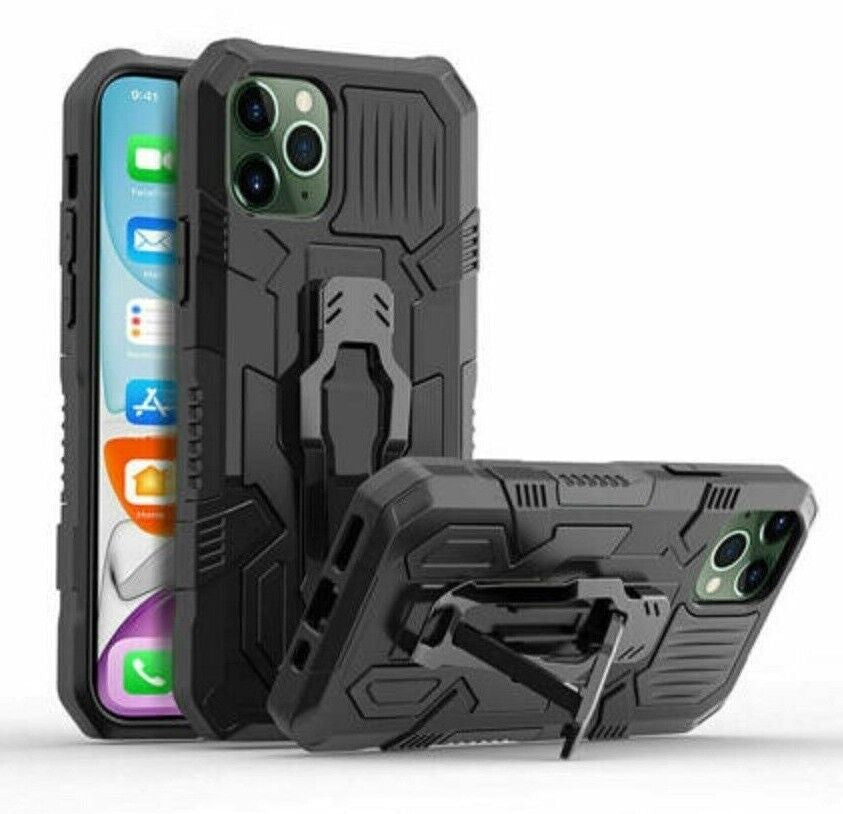 Shockproof Hybrid Armor Heavy Duty Clip Case for Iphone 11 12Pro Max 7 8+ XR X