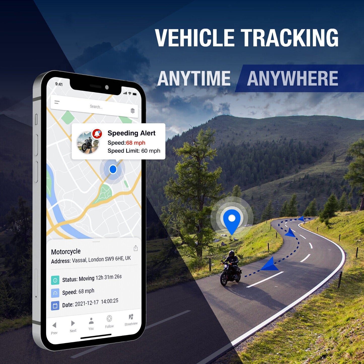 GPS Tracker Db1-Lite Vehicle Car Van Motorbike Fleet Tracking Device System