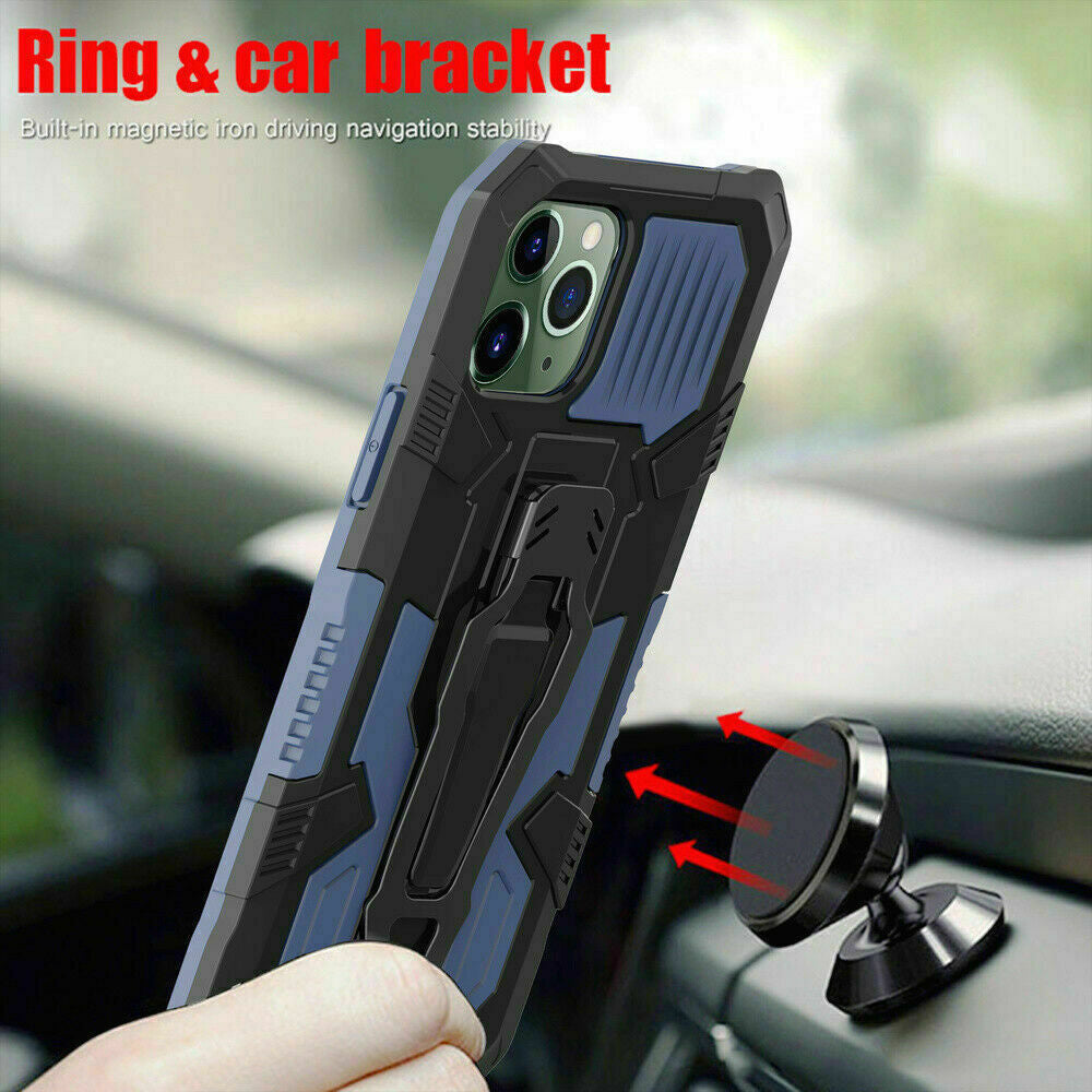 Shockproof Hybrid Armor Heavy Duty Clip Case for Iphone 11 12Pro Max 7 8+ XR X