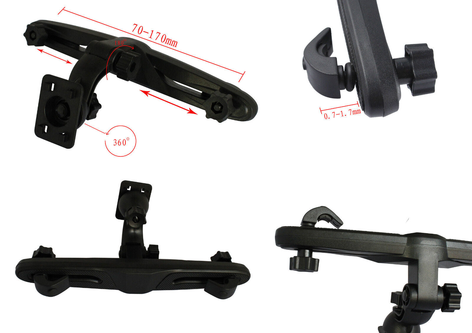 UNIVERSAL in CAR BACK SEAT HEADREST HOLDER MOUNT CRADLE for IPAD TABLET SAMSUNG