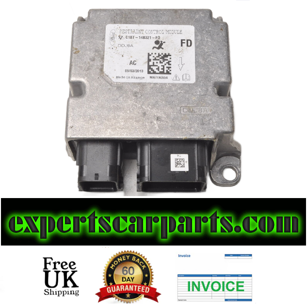 FORD FIESTA MK7 SRS AIRBAG ECU MODULE C1BT14B321FD