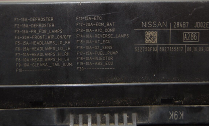 Nissan Qashqai Fuse Box 284B7 JD02E