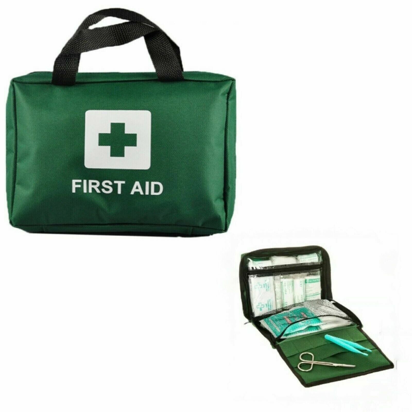 90 PIECE FIRST AID KIT BAG MEDICAL EMERGENCY KIT. TRAVEL HOME CAR TAXI WORKPLACE