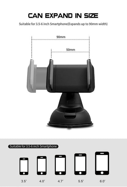 360 in Car Mobile Phone Holder Dashboard Suction Home Universal Mount Windscreen