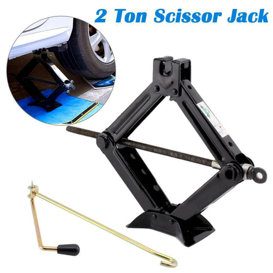 2T Tonne Scissor Jack Lift Wind up for Car Van Garage W/Crank Speed Handle