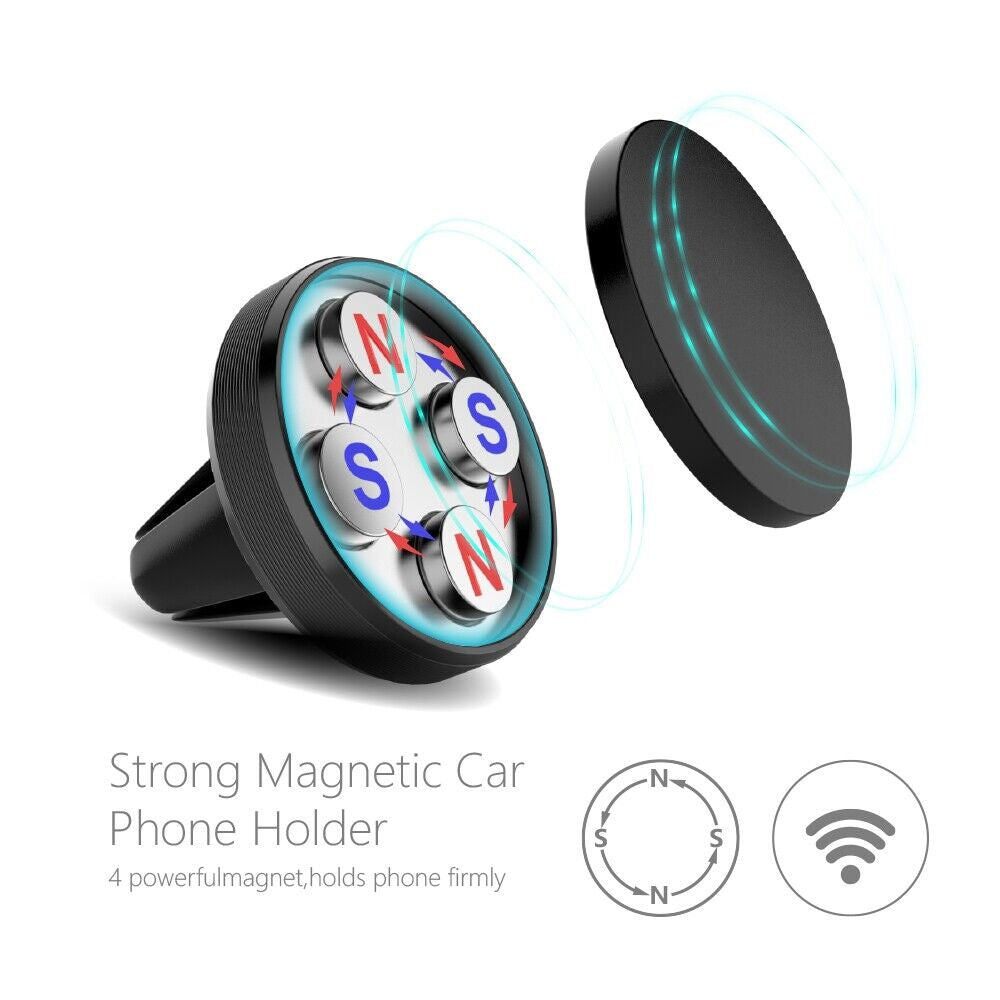 Car Magnetic Phone Holder Air Vent Mount Bracket Universal Airvent Fan Mobile X