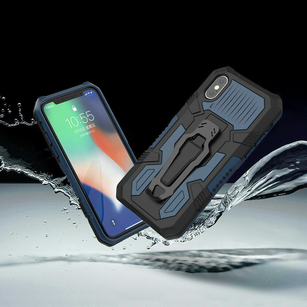 Shockproof Hybrid Armor Heavy Duty Clip Case for Iphone 11 12Pro Max 7 8+ XR X