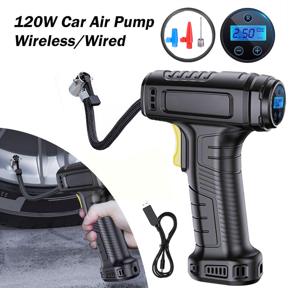 Car Tyre Inflator Cordless Digital USB Rechargeable Tire Air Compressor Pump UK