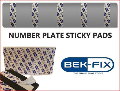 100 NUMBER PLATE STICKY PADS HEAVY DUTY DOUBLE SIDED ADHESIVE STRIPS FIXING KIT