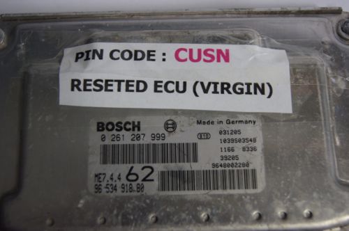 CITROEN C2 C3 BOSCH ENGINE CONTROL ECU 0261207999 9653491880 VIRGIN ECU