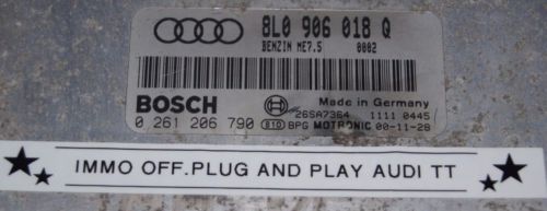 Audi TT ECU 1.8T, unlocked 8L0906018Q 0261206790 Plug and play