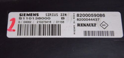 Renault SIRIUS32N ECU S110138000 B 8200059086 8200044437